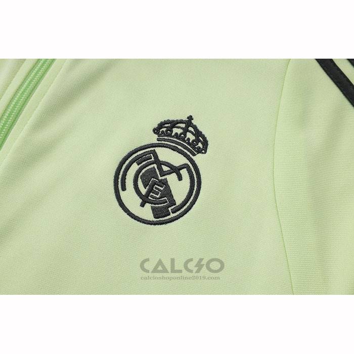 Tuta da Track di Giacca Real Madrid Bambino 2025-2026 Verde Nero